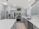 Bright, remodeled kitchen with stainless steel appliances and an island at 3534 Auburndale Ave, The Villages, FL 32162