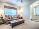 Comfortable living room featuring a cozy sofa and neutral color scheme at 3775 Brantley Place Cir, Apopka, FL 32703