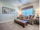 Inviting living room showcasing a plush sofa and ottoman at 3775 Brantley Place Cir, Apopka, FL 32703