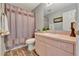 Well-lit bathroom featuring a shower-tub combo and modern vanity at 529 Valencia Pl, Lady Lake, FL 32159