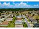 Sprawling residential neighborhood features neatly lined streets and well-maintained landscaping and mature trees at 5818 Greenbriar Loop, Leesburg, FL 34788