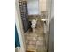 This bathroom showcases a tiled floor, toilet, and pedestal sink, offering essential functionality at 604 N Old Wire Rd, Wildwood, FL 34785
