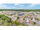 Aerial view of a quiet residential neighborhood with well-maintained homes and lush green trees at 704 Chelsea Ave, Fruitland Park, FL 34731