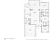 Detailed floor plan of a home showcasing the layout of the kitchen, bedrooms, living spaces, and garage at 705 Grand Vista Trl, Leesburg, FL 34748
