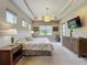 Serene main bedroom with tray ceiling and ample natural light. The perfect retreat! at 8387 Bridgeport Bay Cir, Mount Dora, FL 32757