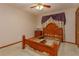 Empty bedroom with vintage style furniture, and ceiling fan at 1110 Fairfax St, Leesburg, FL 34748