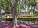 Waterfront property with lush backyard, private dock, palm trees and boat at 11114 Lake Eustis Dr, Leesburg, FL 34788