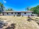Spacious backyard featuring an outdoor seating area, grill, and lush landscaping perfect for entertaining guests at 11114 Lake Eustis Dr, Leesburg, FL 34788