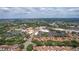 Panoramic aerial view of a planned community surrounded by lush greenery, lakes, and local businesses at 1121 Ricardo Ave, The Villages, FL 32159