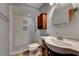Bathroom with a shower, vanity, and medicine cabinet at 2833 Beal St, Deltona, FL 32738