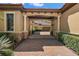 Stunning home featuring a stone-columned porte-cochere leading to the garage at 32543 Hawks Lake Ln, Sorrento, FL 32776