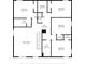 Second floor plan showing layout of bedrooms, laundry and Gathering room at 3441 Landing Vw, Tavares, FL 32778