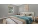 Relaxing bedroom with neutral decor, plush bedding, and a bright window view at 36700 Oconee Ave, Eustis, FL 32736