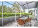 Relaxing outdoor patio with comfortable wicker furniture and a view of the lush backyard at 4087 Capland Ave, Clermont, FL 34711