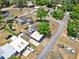 Aerial view of a vibrant community with a mix of residential properties, highlighting the location with easy access to nearby amenities at 506 Richard St, Leesburg, FL 34748