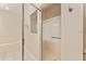 Bathroom featuring a glass shower and bathtub at 5075 China Sea Dr, Tavares, FL 32778