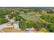Lush community aerial view showcases a scenic pond, mature trees, and well-maintained properties at 529 Ed Douglas Rd, Groveland, FL 34736