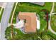 Aerial view of the property highlighting its landscaped yard, layout, and neighborhood at 9010 Laurel Ridge Dr, Mount Dora, FL 32757