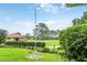 Serene view overlooking a well-manicured golf course, with a charming building on the left at 9010 Laurel Ridge Dr, Mount Dora, FL 32757