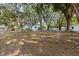 Spacious yard with mature trees, a chain link fence and a playset, offering ample space for outdoor activities at 9752 County Road 121, Wildwood, FL 34785