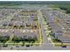 This is a lovely aerial view of a residential neighborhood complete with sidewalks and white fenced backyards at 1548 Planters Point Rd, Kissimmee, FL 34744