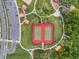 Overhead view of tennis courts, picnic shelters and playground within the community at 1548 Planters Point Rd, Kissimmee, FL 34744