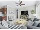 Inviting living room with stylish furniture and neutral color palette at 17471 Se 110Th Ter, Summerfield, FL 34491