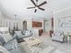Open-concept living space with views of the dining area and kitchen at 17471 Se 110Th Ter, Summerfield, FL 34491
