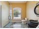 Bathroom featuring glass enclosed shower, unique sink and fixtures at 19627 Spring Oak Dr, Eustis, FL 32736