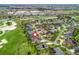 Stunning aerial view of a home on a golf course community near shopping and recreation at 2954 Cedar Grove Loop, The Villages, FL 32163