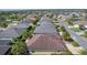 Wide angle view of a neatly arranged neighborhood with residential homes, lush greenery and calm streets at 3433 Nestlebranch Ave, The Villages, FL 32163