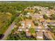 Aerial view showcases the property's location within a peaceful residential neighborhood surrounded by green spaces at 35107 Sweet Leaf Ln, Leesburg, FL 34788