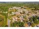 Aerial view of a home in a residential neighborhood featuring lush greenery and a serene environment at 35107 Sweet Leaf Ln, Leesburg, FL 34788