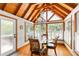 Sunlit dining area with chandelier, wooden accents, and large windows offering natural light at 421 W 10Th Ave, Mount Dora, FL 32757