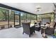 Relaxing screened porch with outdoor seating, offering views of the backyard at 43411 State Road 19, Altoona, FL 32702