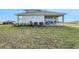 View of backyard with sliding glass doors to covered patio at 5463 Nickerbean St, Apopka, FL 32712