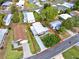 Aerial view of a home, highlighting its layout, surrounding landscaping, and neighborhood at 741 Royal Palm Ave, Lady Lake, FL 32159