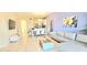 Spacious living room with modern décor including tile floors, dining table, and comfortable couch at 817 Ocean Course Ave # 502, Davenport, FL 33896