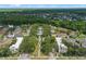Aerial view of homes, central complex, and community swimming pool at 1021 Siena Park Blvd # 204, Kissimmee, FL 34747