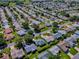 Wide aerial view showcasing the mature landscaping and golf course in this expansive community at 1060 Davenport Dr, The Villages, FL 32162