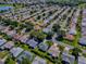 Aerial view of the community featuring lush landscaping and a nearby lake at 1060 Davenport Dr, The Villages, FL 32162