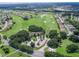 Stunning aerial view of the golf course community with mature trees and beautiful landscaping at 11277 Se 170Th Ln, Summerfield, FL 34491