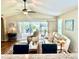 Inviting living room with vaulted ceiling, plush seating, patio access, and modern decor at 11277 Se 170Th Ln, Summerfield, FL 34491