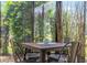 Cozy sunroom features four chairs and a wooden table with natural light and backyard views at 1309 Piney Woods Path, The Villages, FL 32163