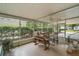 Inviting screened sunroom with comfortable seating, ideal for enjoying the outdoors in any weather at 2110 Oak Cir, Mount Dora, FL 32757