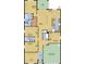 Detailed floor plan showcasing the layout with bedrooms, bathrooms, living spaces, and garage at 23707 Companero Dr, Sorrento, FL 32776