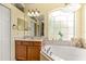 A bathroom featuring a bathtub and a vanity with a mirror at 2457 Bar Harbor, Mount Dora, FL 32757