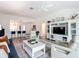 Bright and spacious living room with modern furnishings, neutral colors, and wood flooring at 6633 Holovak Ter, The Villages, FL 34762