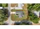 Overhead view of the property highlighted with a red outline, showcasing its boundaries at 8635 Se 156 St, Summerfield, FL 34491