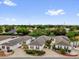 Aerial view of beautiful homes in a well-manicured neighborhood with pool and lush landscaping at 8932 Se 168Th Sedgwick Pl, The Villages, FL 32162